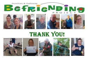 Dumfries & Galloway Befrienders, thank you card to our wonderful Volunteer Befrienders.